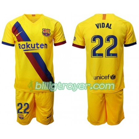 Billige Fotballdrakter FC Barcelona Arturo Vidal 22 Barn Bortedraktsett 2019/20 Kortermet